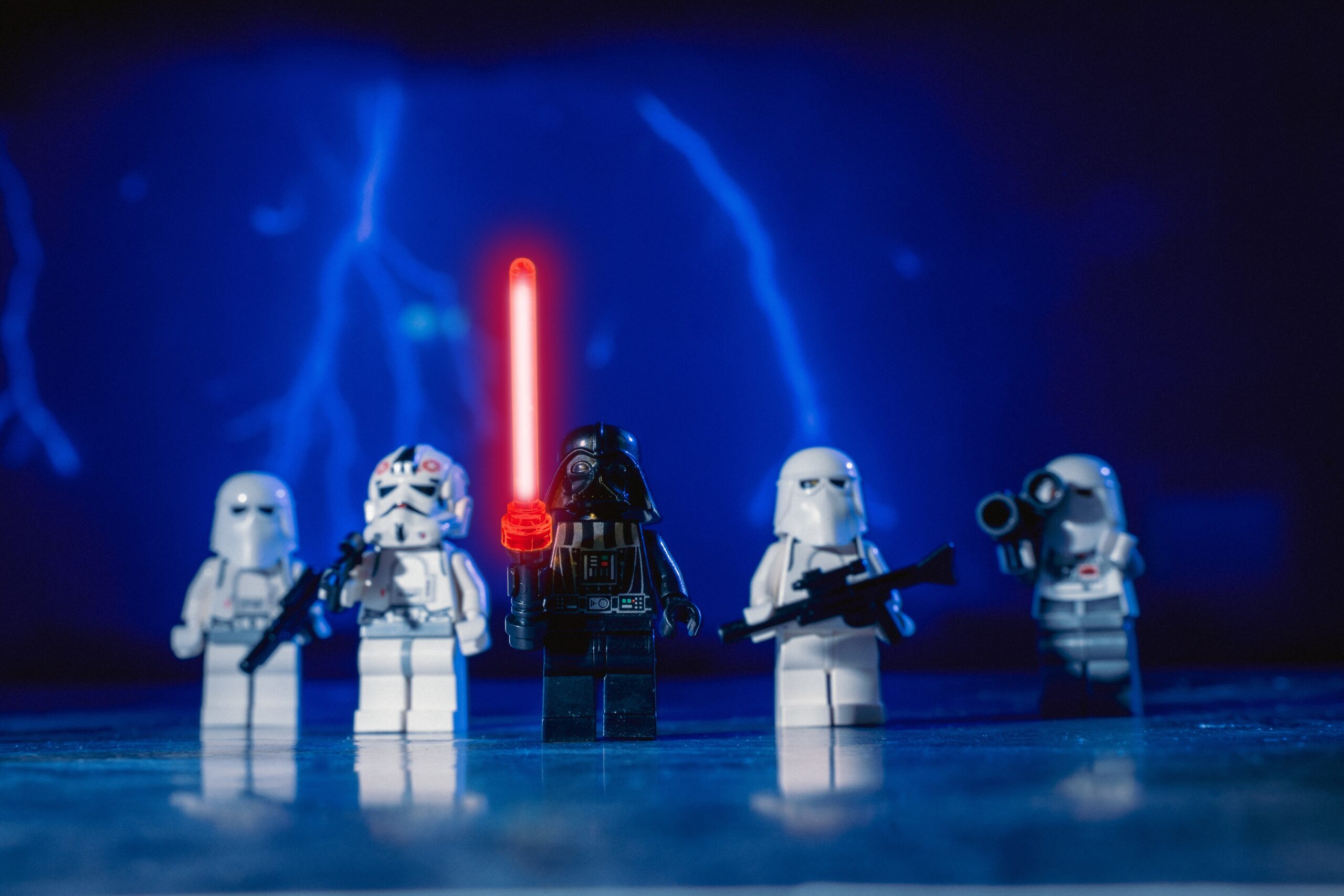 A collection of Star Wars Lego characters